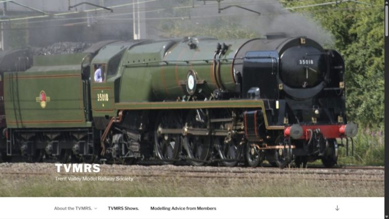 Screenshot of the official website for Lichfield Model Railway Show