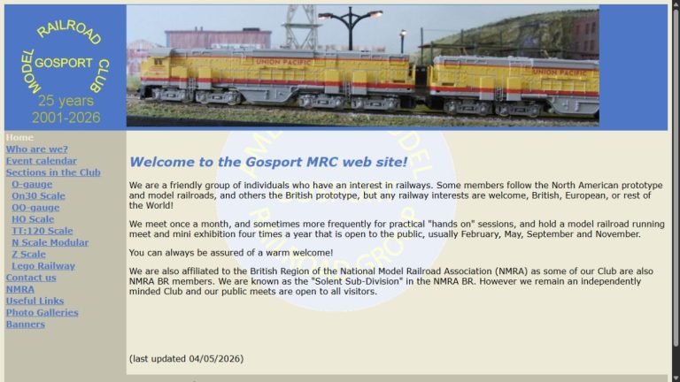 Screenshot of the official website for Open Day and Mini Exhibition