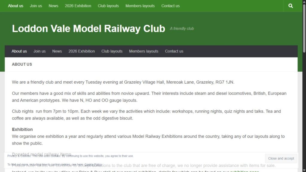 Screenshot of the official website for Autumn Exhibition