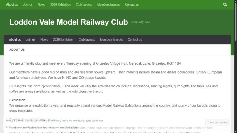 Screenshot of the official website for Autumn Exhibition