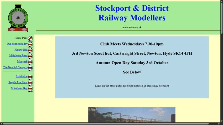 Screenshot of the official website for Club Room Open Day