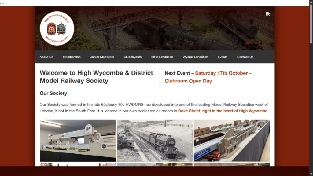Screenshot of the official website for Wycrail