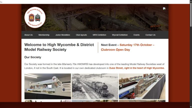 Screenshot of the official website for Wycrail