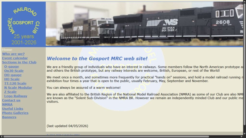 Screenshot of the official website for Public Running Meet and Mini Exhibition
