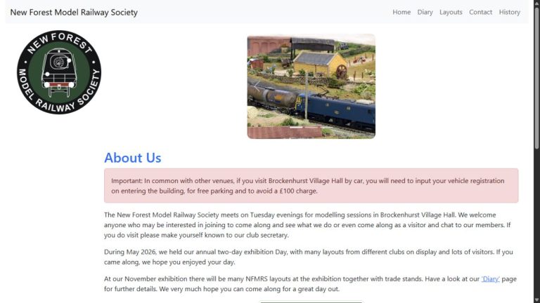 Screenshot of the official website for Annual Open Day