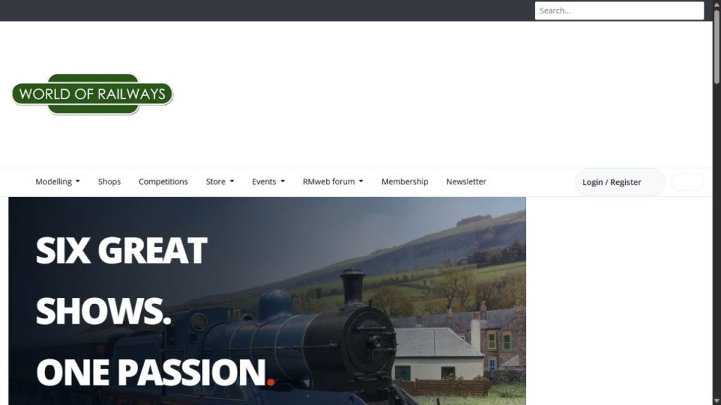Screenshot of the official website for London Festival of Railway Modelling 2027