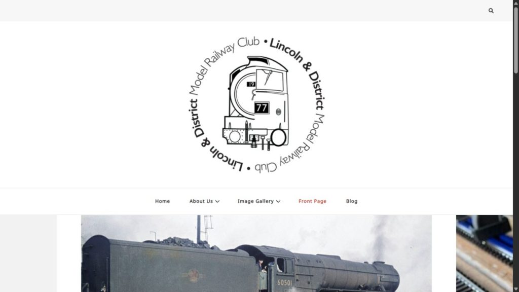 Screenshot of the official website for Lincoln & District Model Railway Exhibition 2027