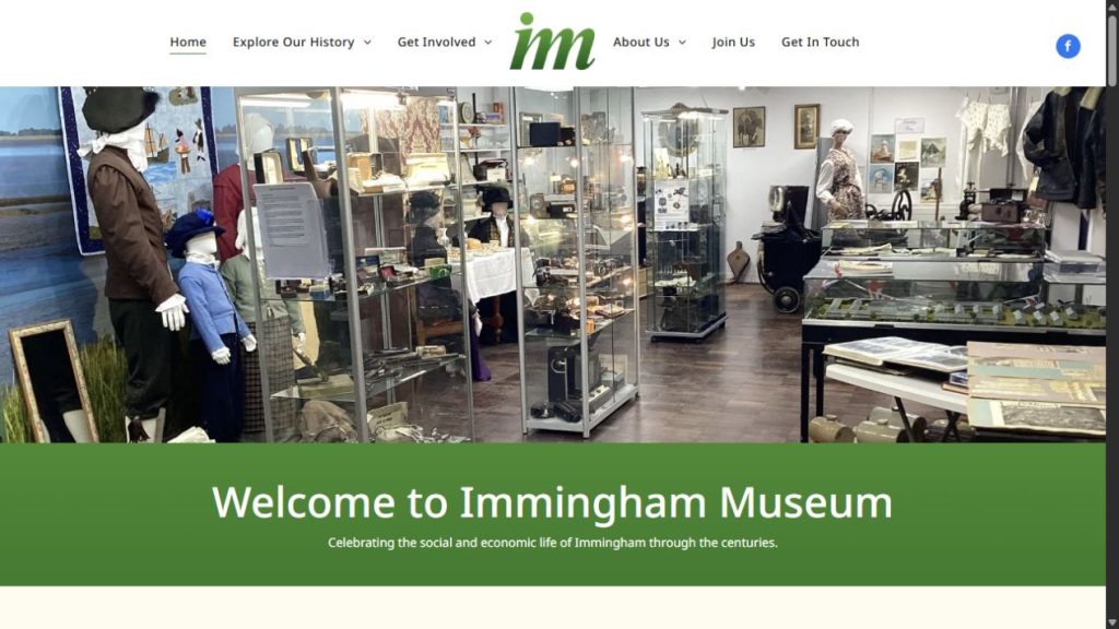 Screenshot of the official website for Immingham Model Railway Show 2027